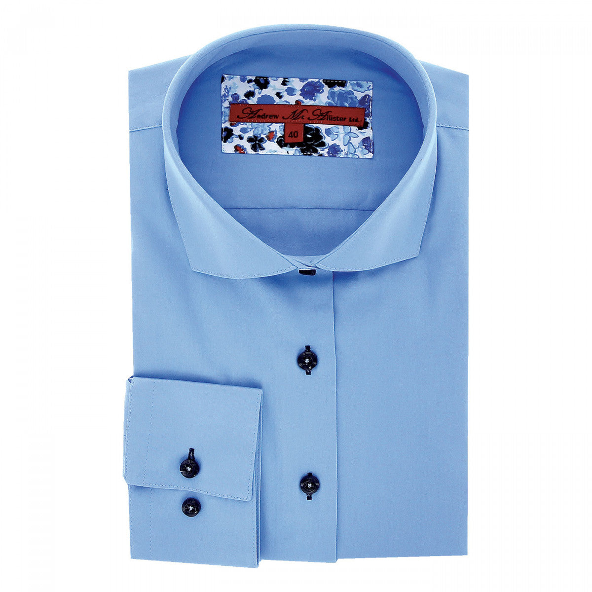 Chemise unie bleu