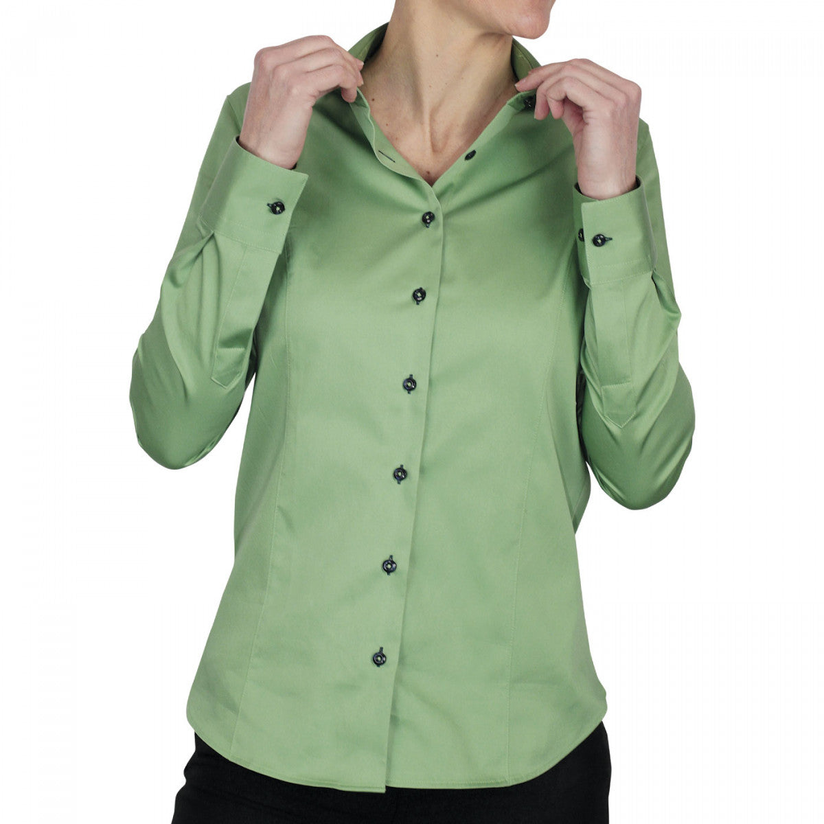 Chemise unie vert