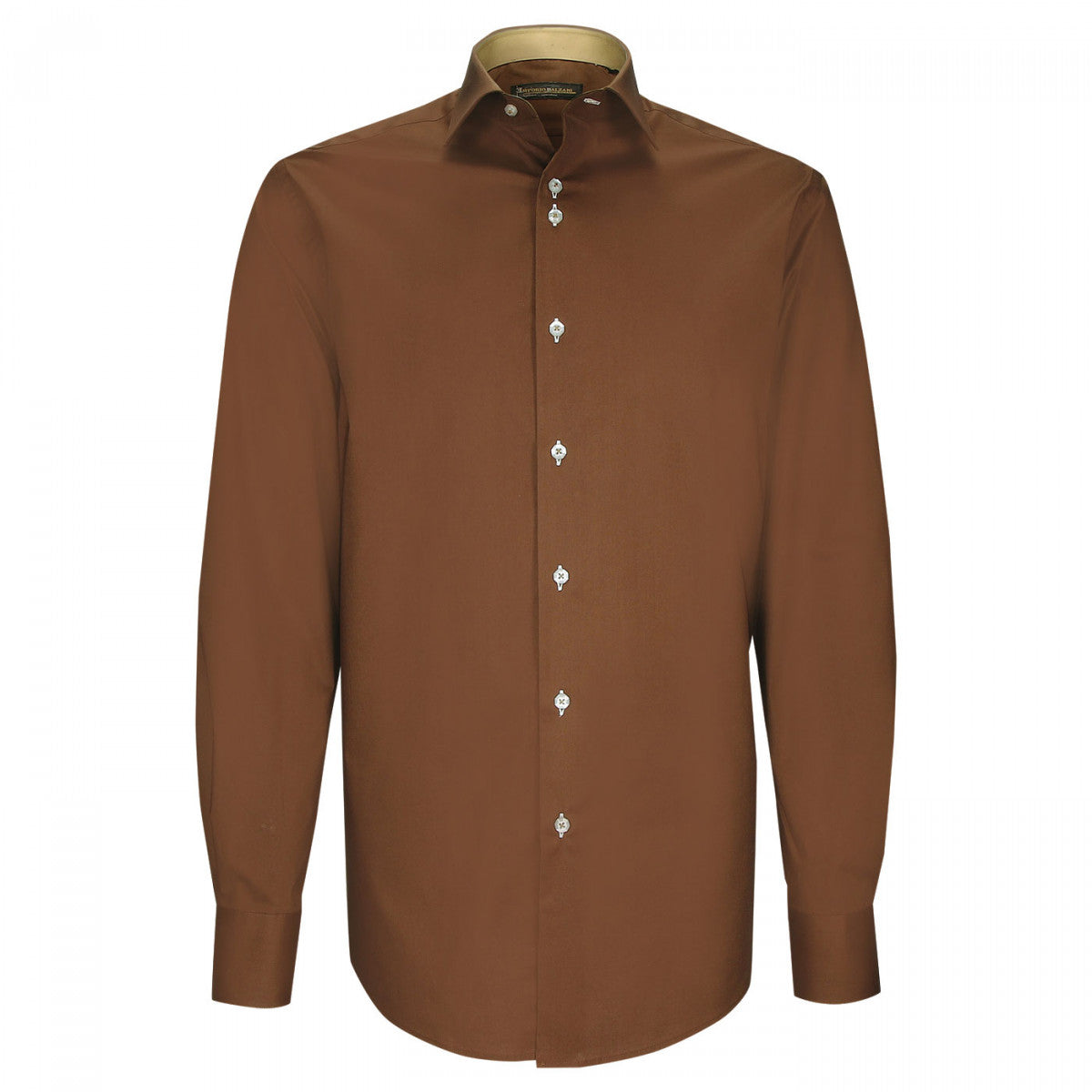 Chemise coupe droite 100% coton AE2EB2 marron