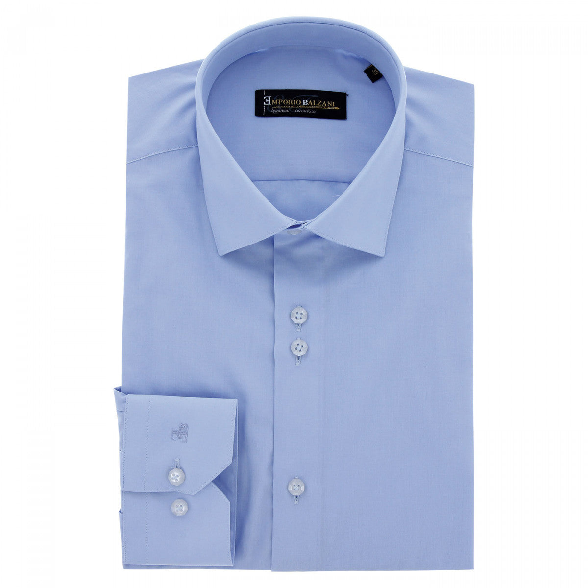 Chemise coupe droite 100% coton AE1EB3 bleu clair