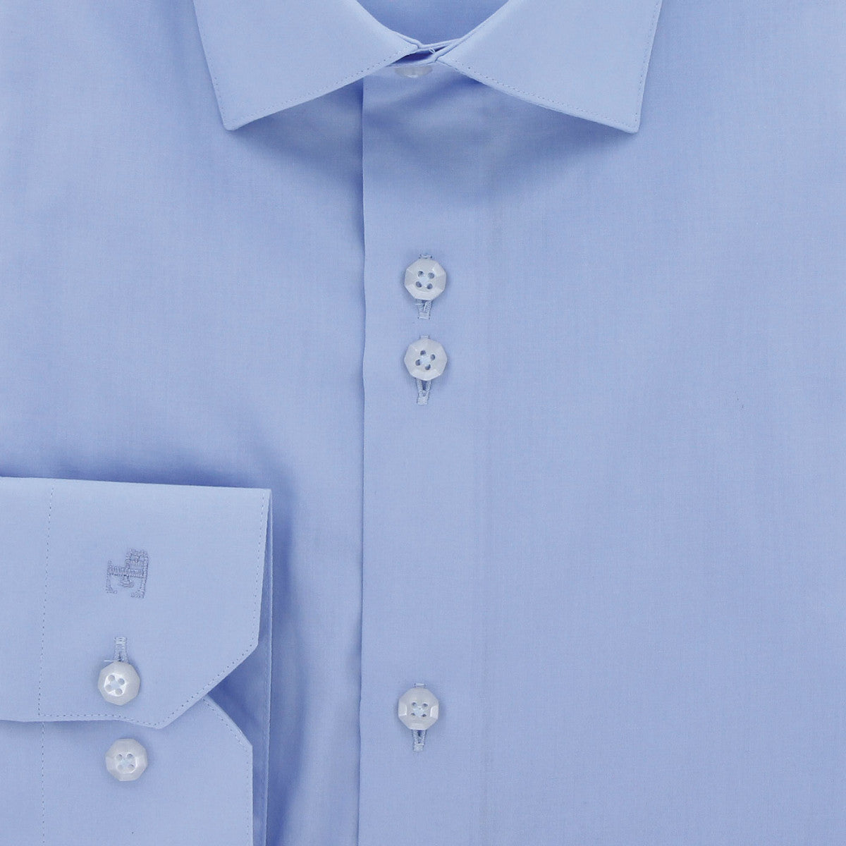 Chemise coupe droite 100% coton AE1EB3 bleu clair