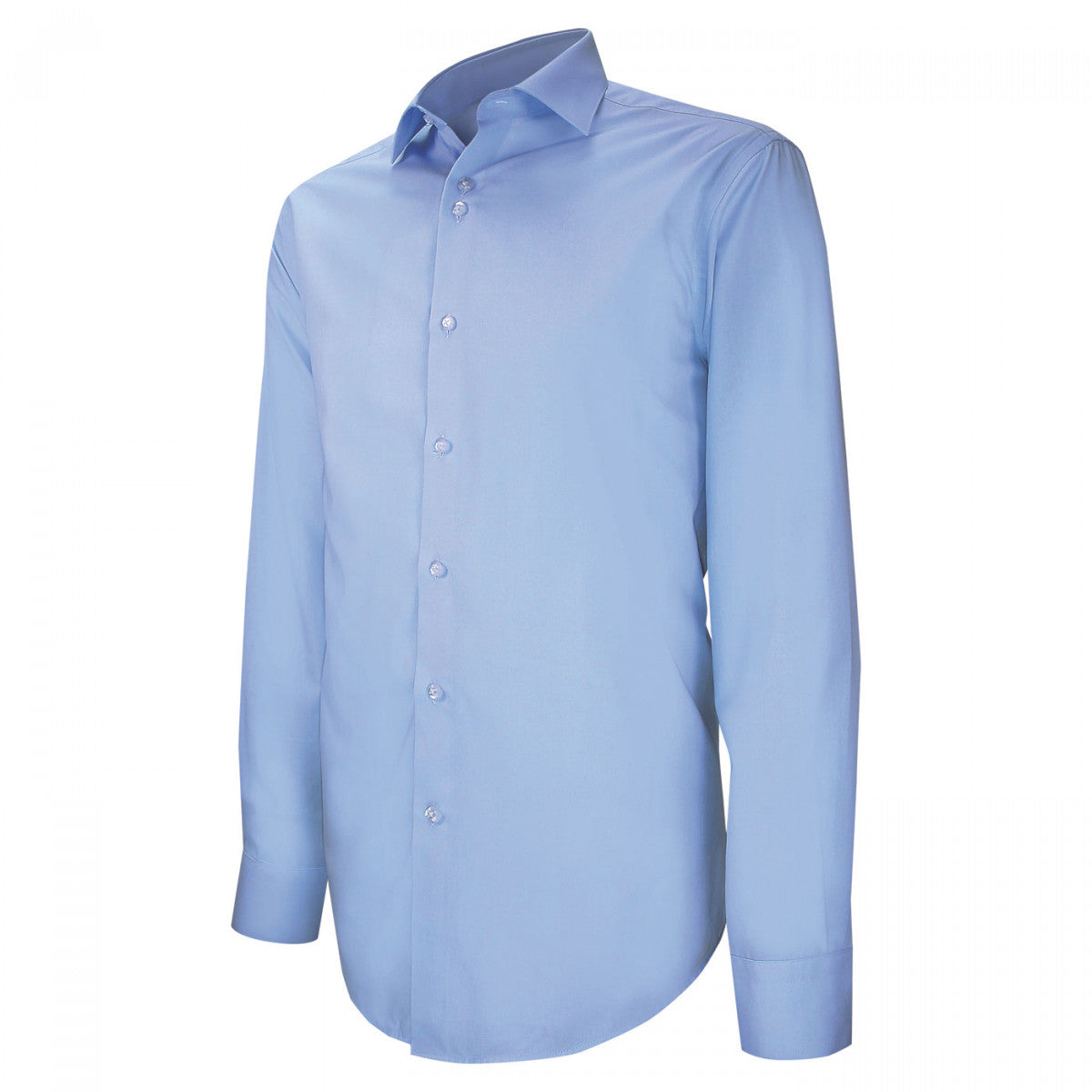 Chemise coupe droite 100% coton AE1EB3 bleu clair