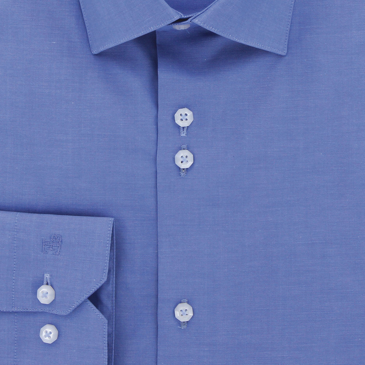 Chemise coupe droite 100% coton A1EB2 bleu