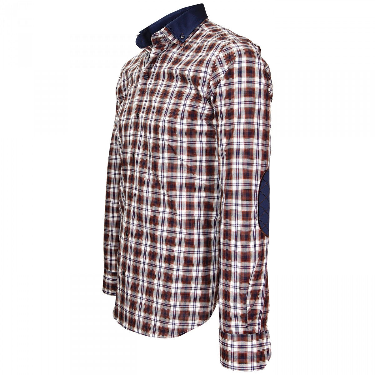 Chemise à coudières marron