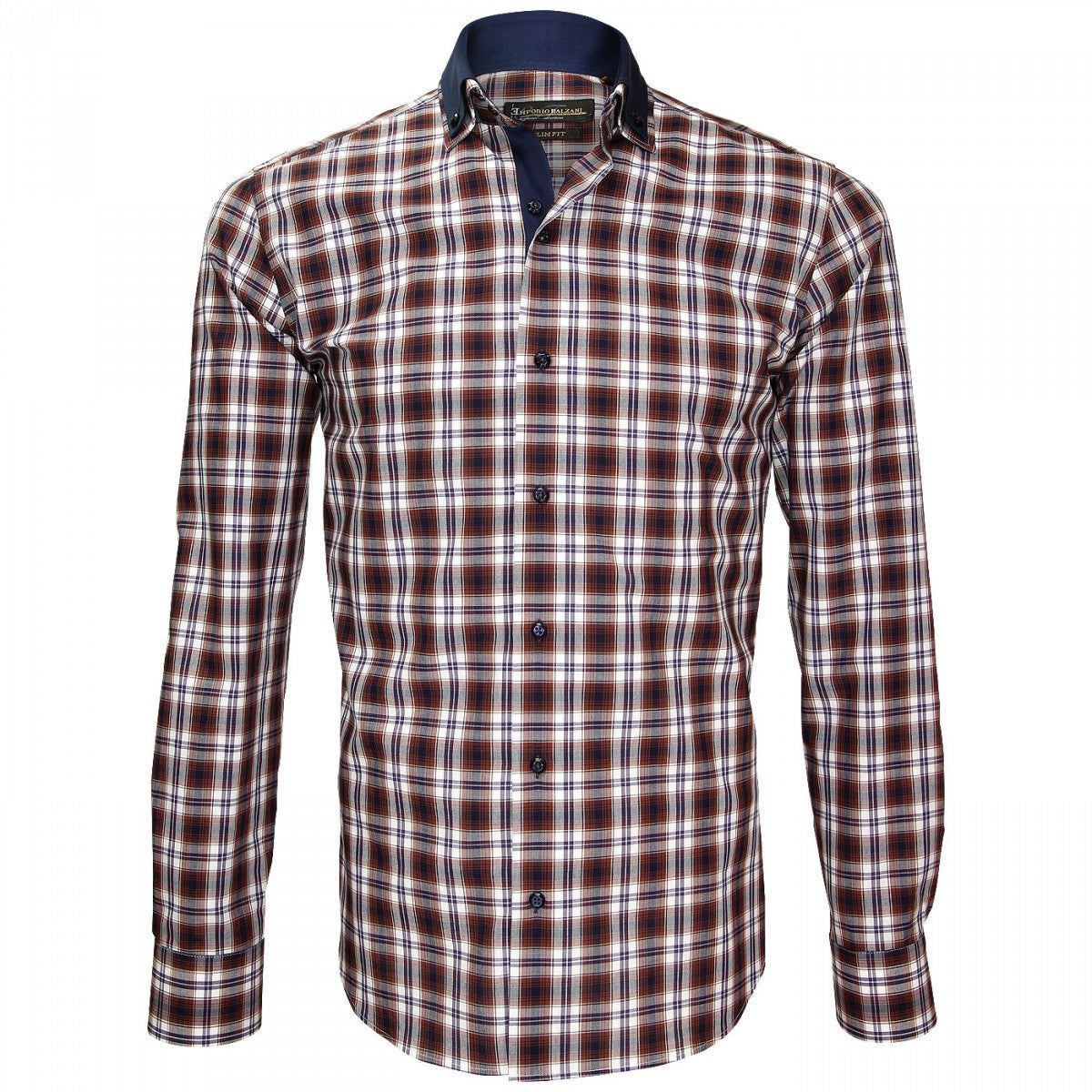 Chemise à coudières marron