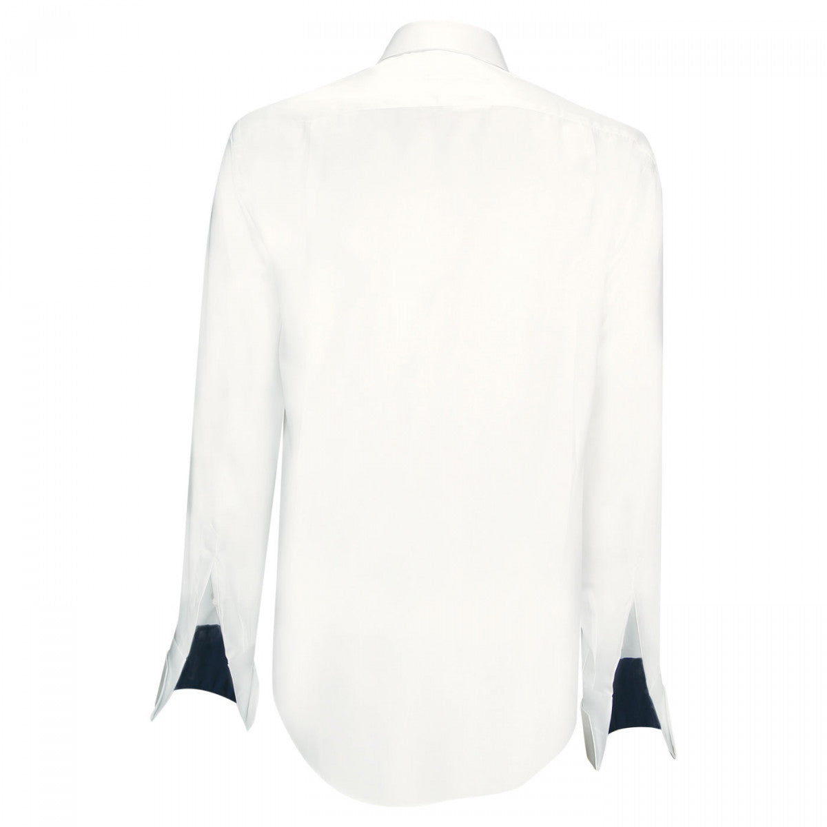 Chemise à manchette biseautée WILLIAM Andrew Mc Allister E4AM4 blanc bleu