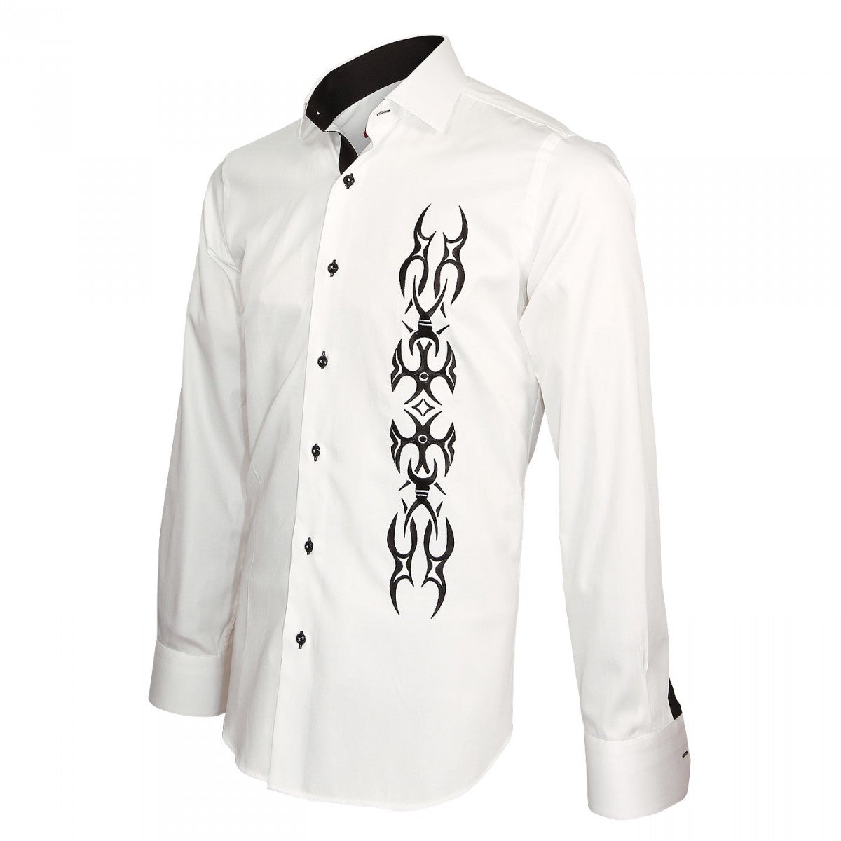 Chemise brodée ETNICA Andrew Mc Allister E7AM1 blanc