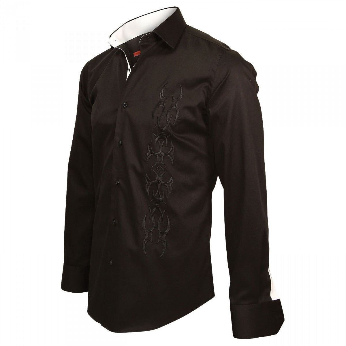 Chemise brodée ETNICA Andrew Mc Allister E7AM2 noir