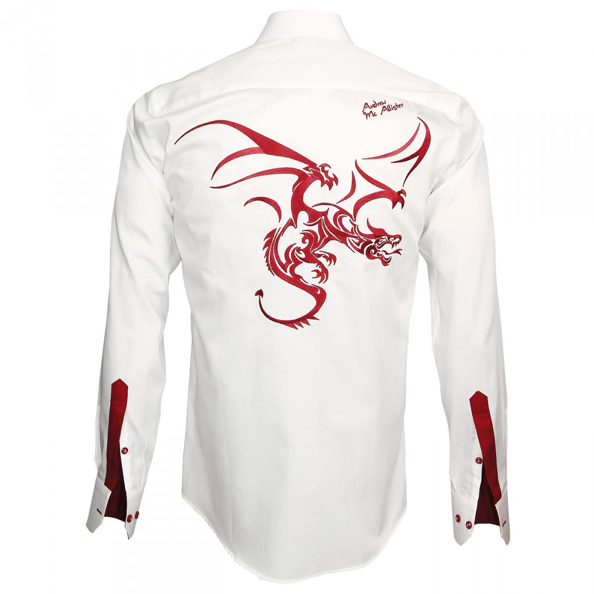 Chemise brodée HERALDIC Andrew Mc Allister E6AM2 blanc