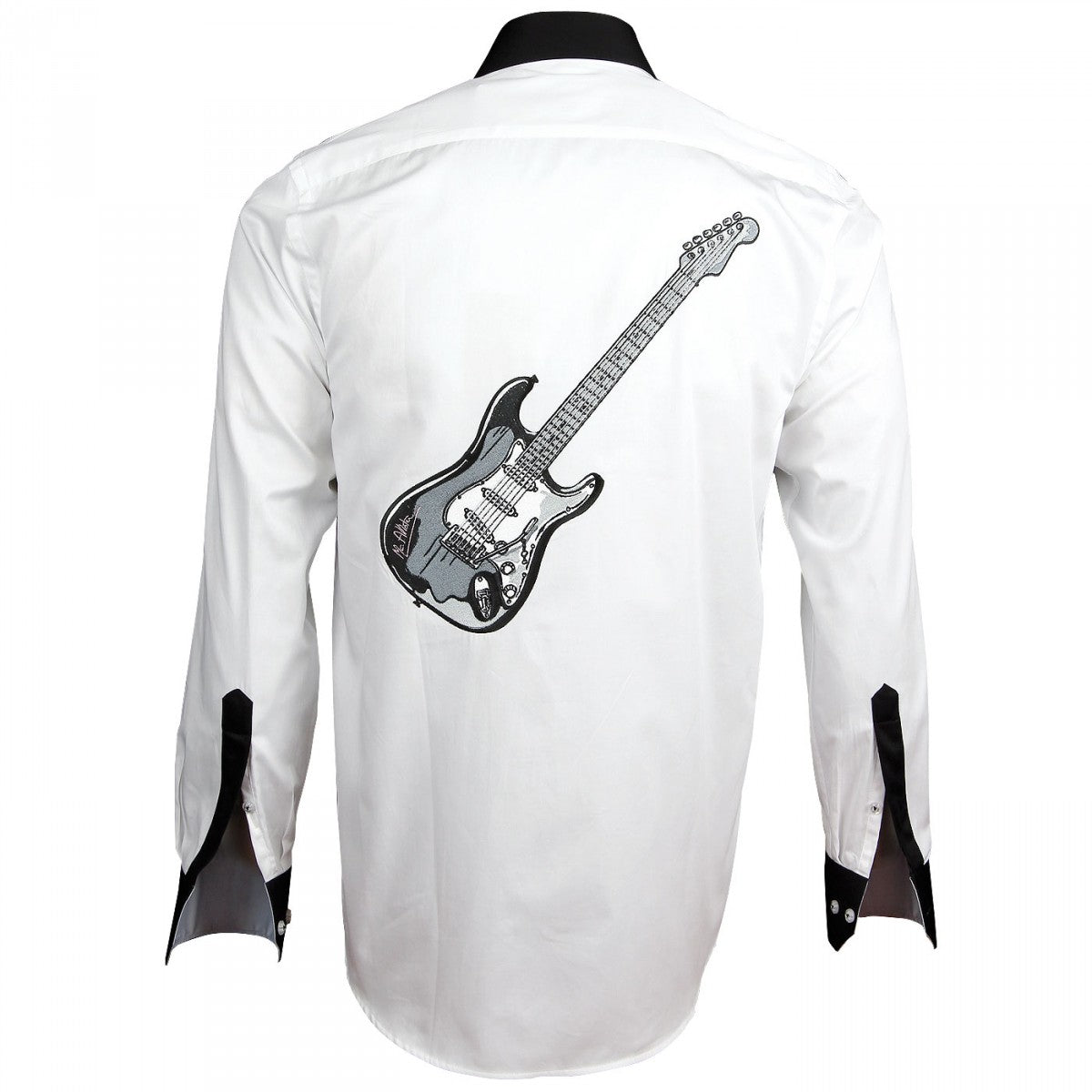 Chemise brodée JIMMY Andrew Mc Allister Y5AM1 blanc