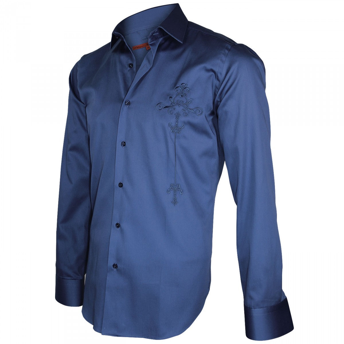 Chemise brodée LEEDS Andrew Mc Allister Q14AM3 bleu