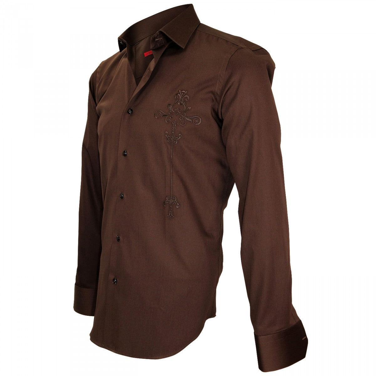 Chemise brodée LEEDS Andrew Mc Allister Q14AM2 marron