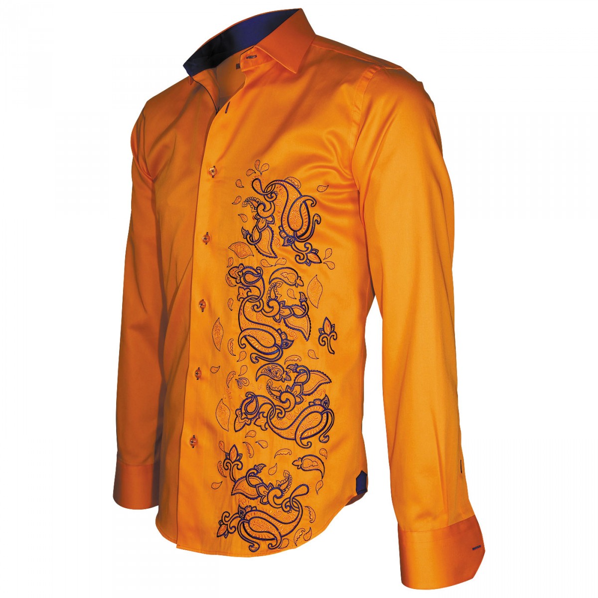 Chemise brodéePAYSLEY Andrew Mc Allister T2AM1 orange