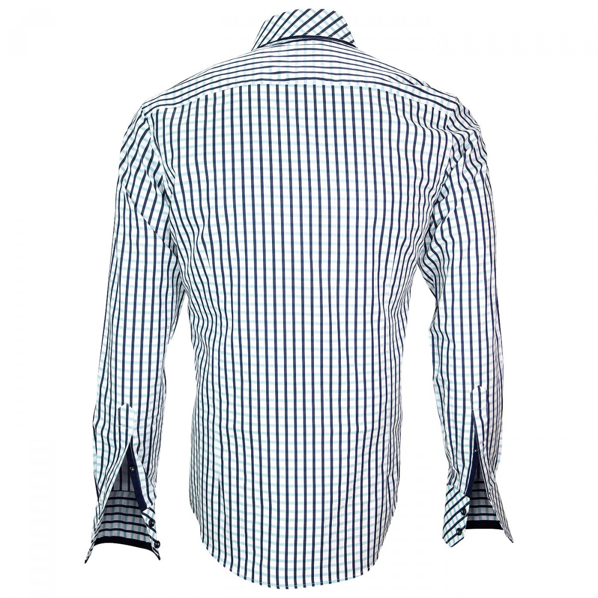 Chemise casualSHEFFIELDS Andrew Mac Allister XP5AM3 blanc bleu