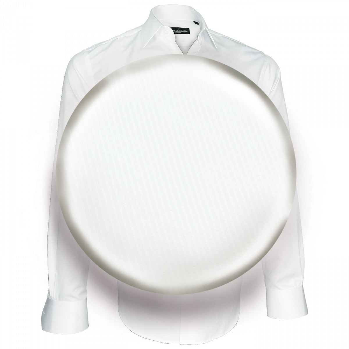 Chemise armure diagonaleBIANCO Emporio balzani T5EB3 blanc polaire