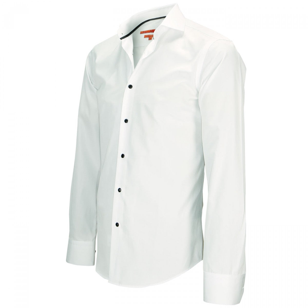 Chemise col Italien blanc casse