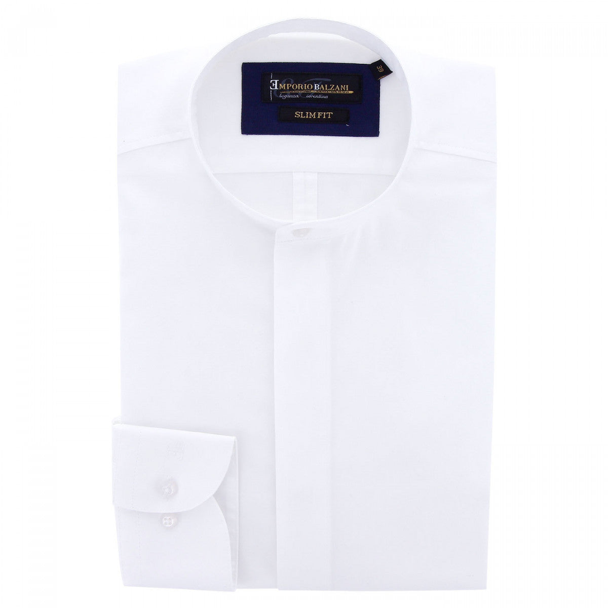 Chemise cintrée col mao MAHAUT-AA1EB1 blanc