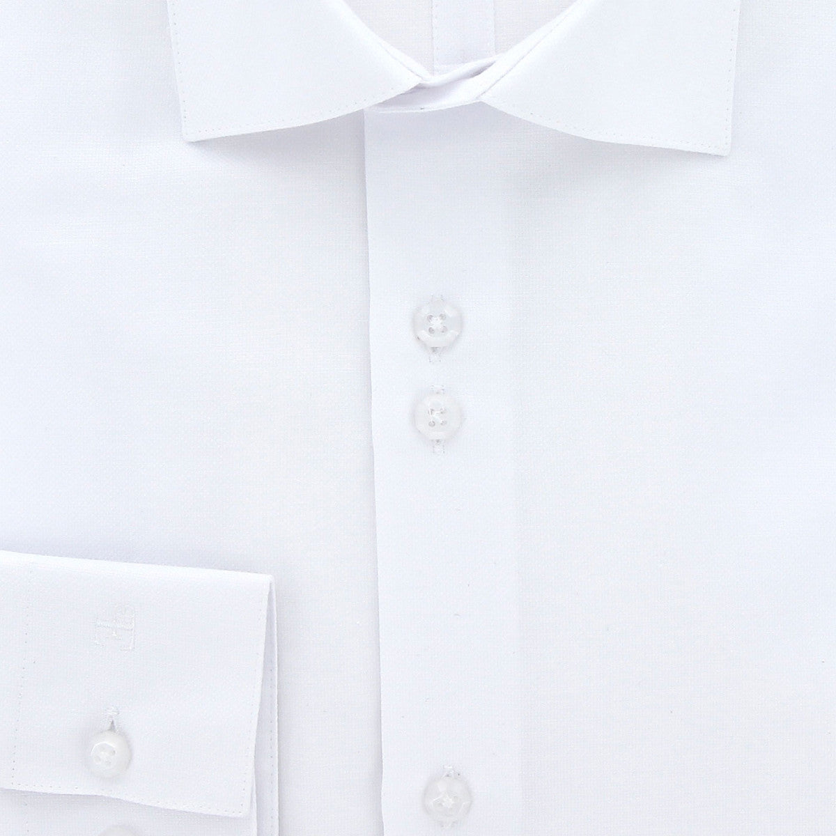 Chemise coupe ajustée tissu armuré uni CUCITO AB3EB1 blanc