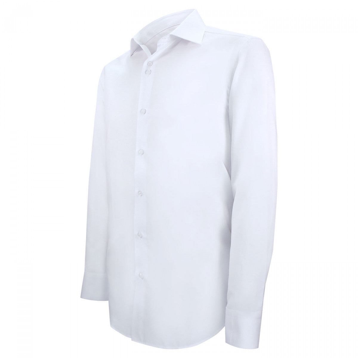 Chemise coupe ajustée tissu armuré uni CUCITO AB3EB1 blanc
