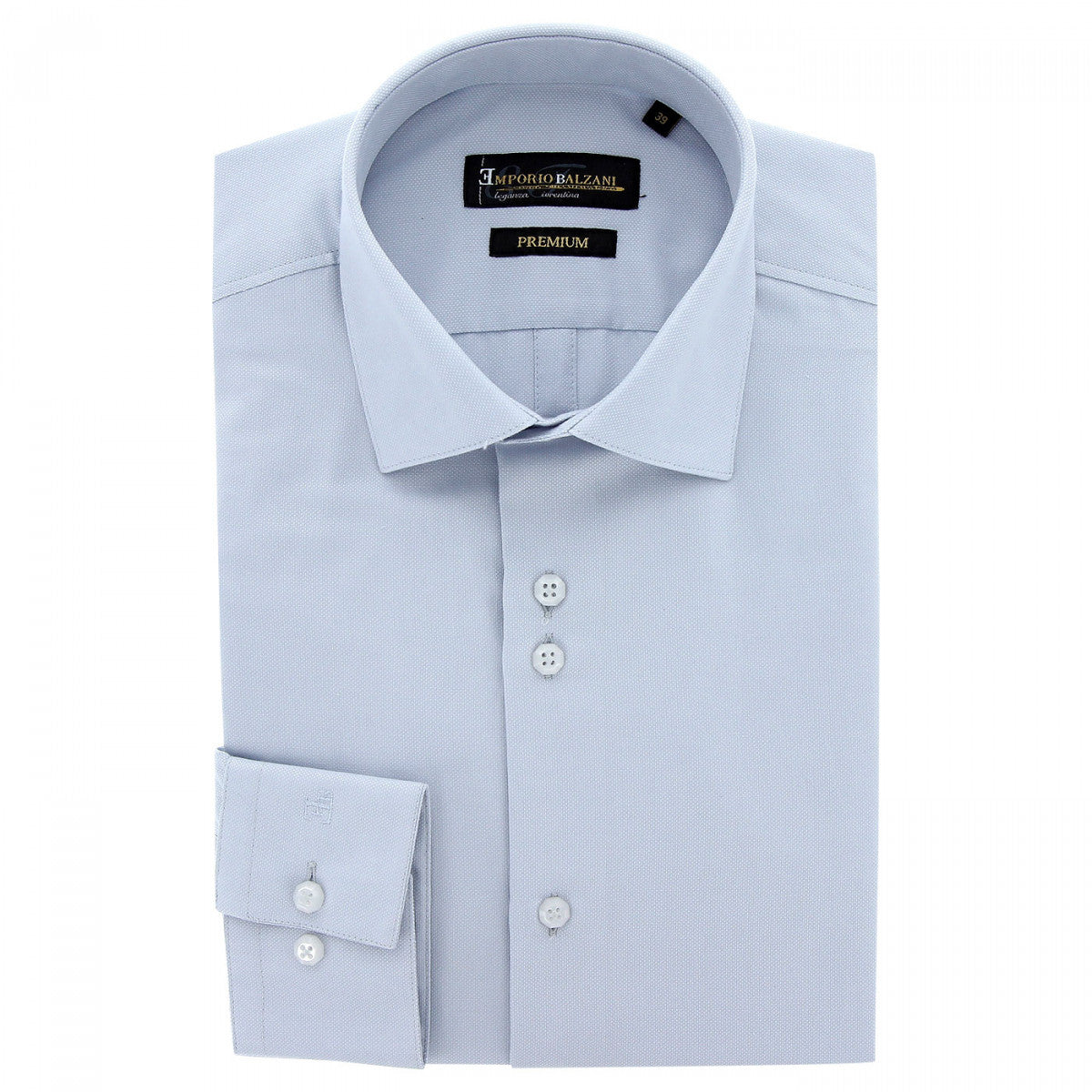 Chemise coupe ajustée tissu armuré uni CUCITO AB3EB2 gris