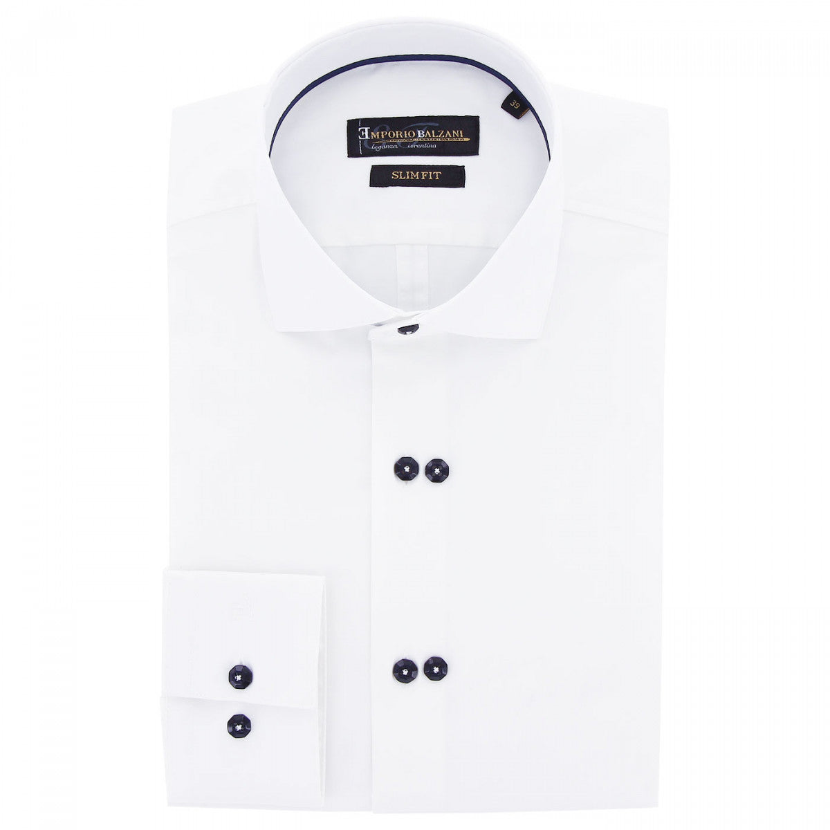 Chemise cintrée double boutonnage DOTTIO-AA2EB2 blanc