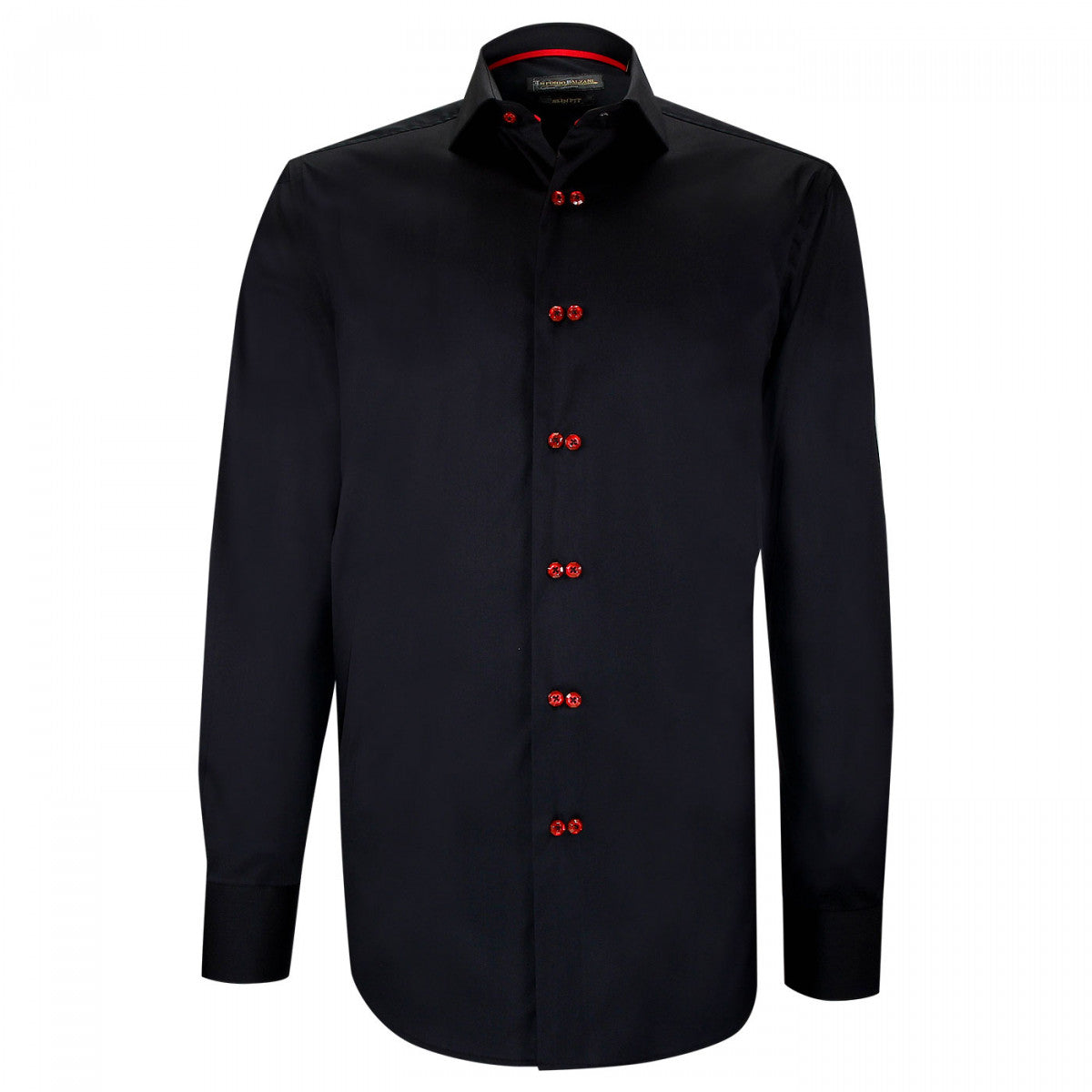 Chemise cintrée double boutonnage DOTTIO-AA2EB1 noir rouge