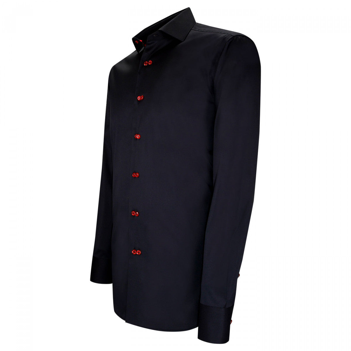 Chemise cintrée double boutonnage DOTTIO-AA2EB1 noir rouge