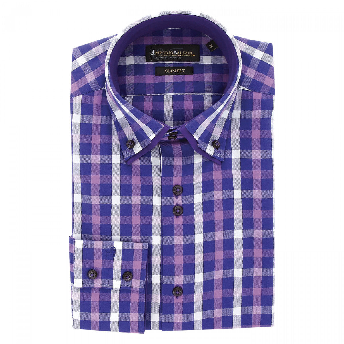 Chemise double col à coudières CA1EB2 violet