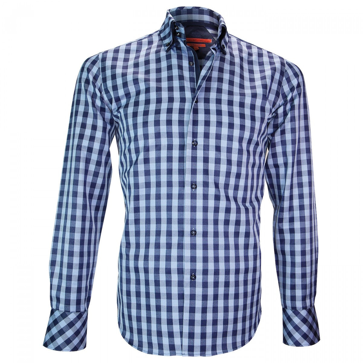 Chemise double colCARDIFF Andrew Mac Allister XP7AM3 bleu bleu