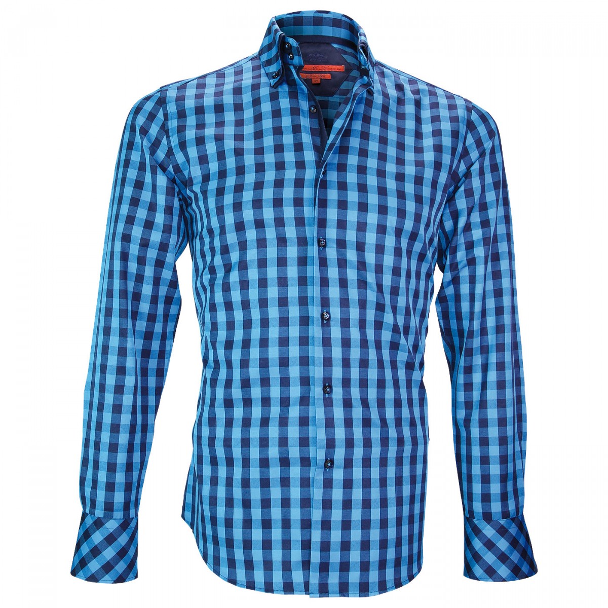 Chemise double colCARDIFF Andrew Mac Allister XP7AM2 bleu