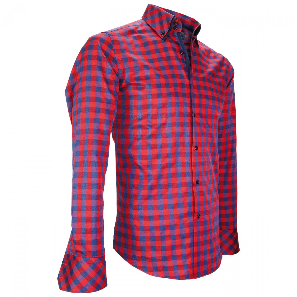 Chemise double colCARDIFF Andrew Mac Allister XP7AM1 rouge