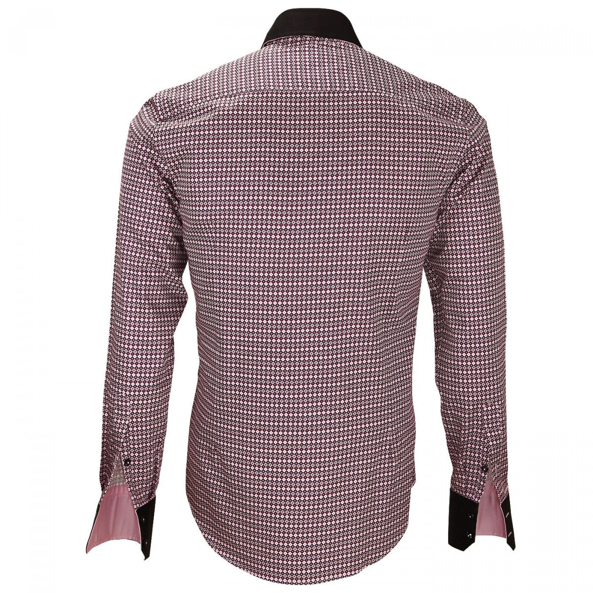 Chemise double col bordeaux