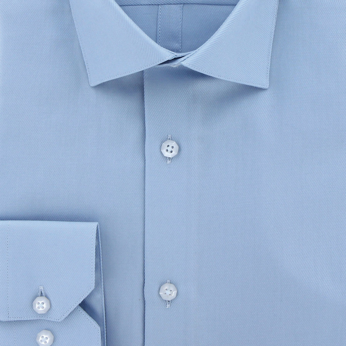 Chemise cintrée en coton sergé uni AE13AM1 bleu