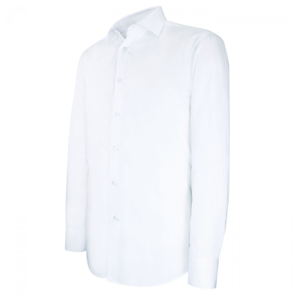 Chemise cintrée en coton uni AE12AM1 blanc