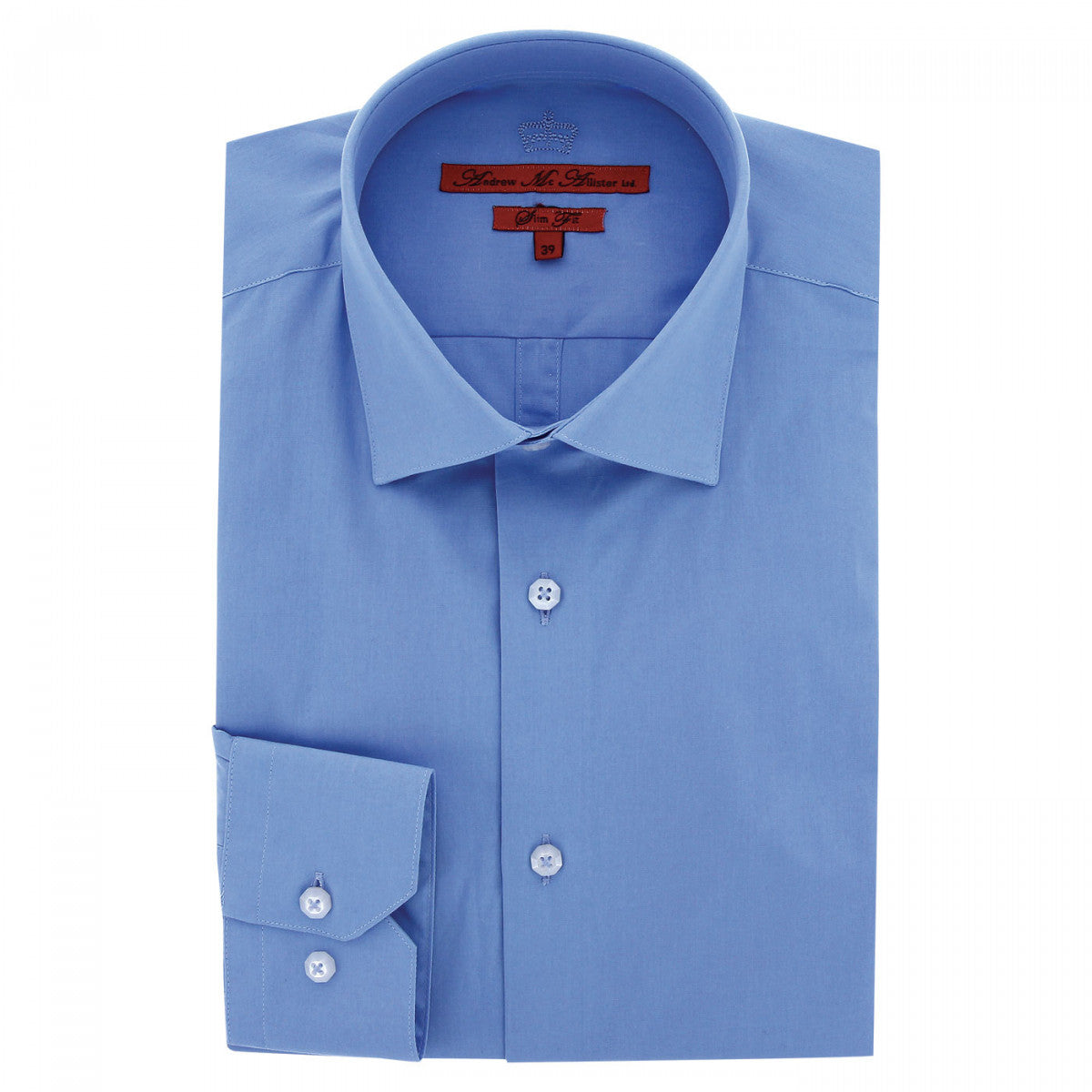 Chemise cintrée en coton uni AE12AM2 bleu