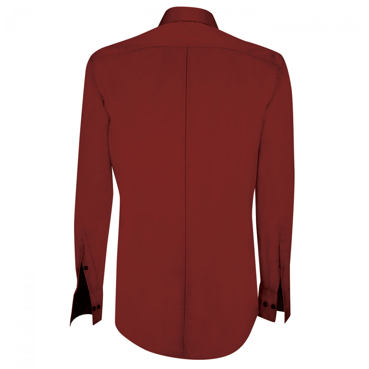 Chemise en popeline bordeaux