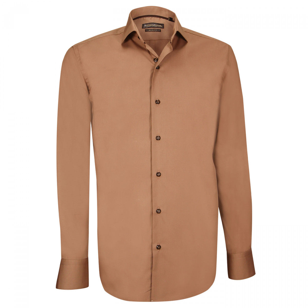 Chemise en popeline marron