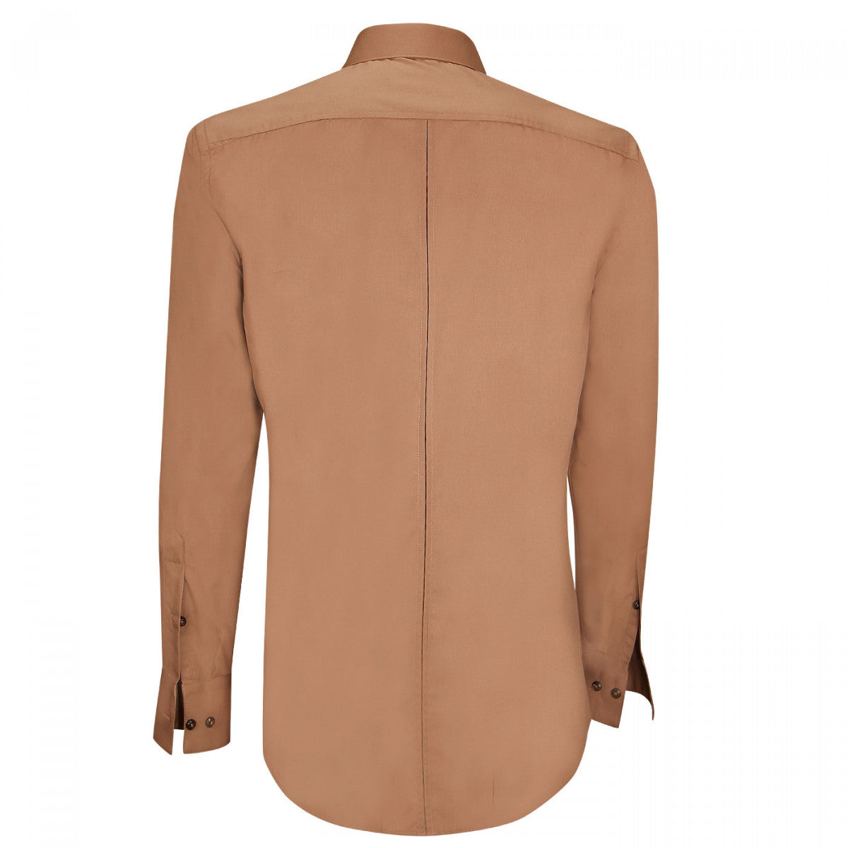 Chemise en popeline marron