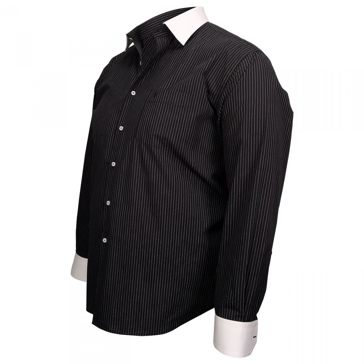 Chemise à col blancBUSINESS Doublissimo GT-J3DB4 noir blanc