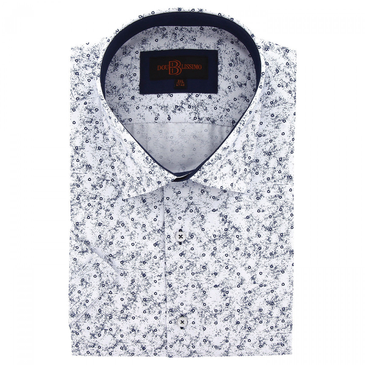Chemisette forte taille à motifs neve-aa7dbmc1 bleu