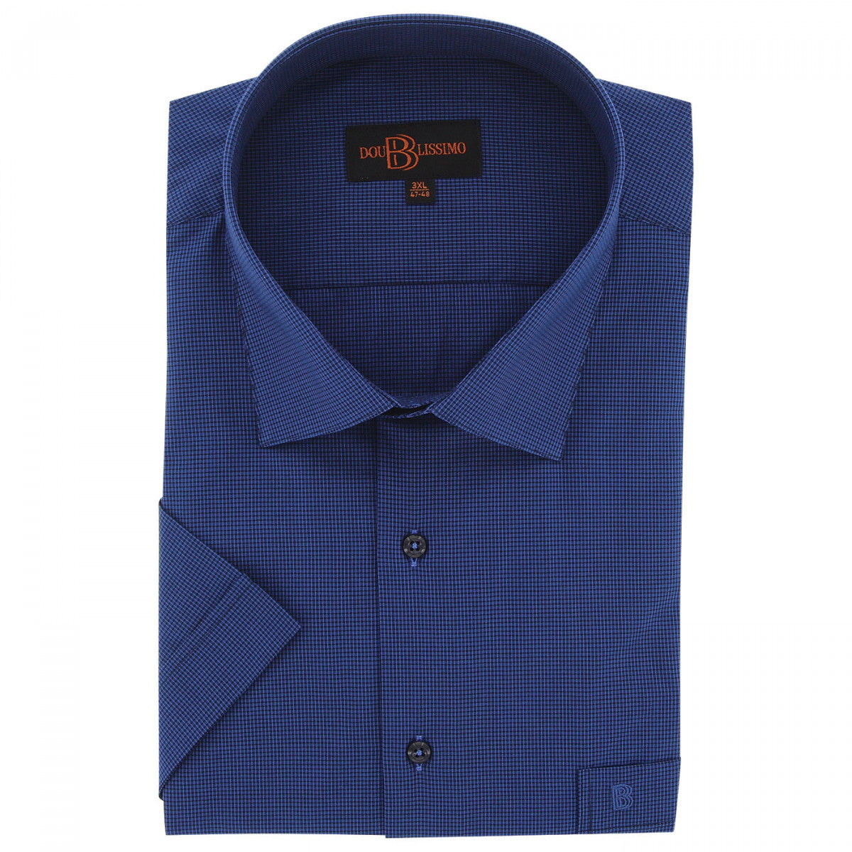 Chemisette forte taille à motifs sublimo-aa3dbmc1 bleu marine