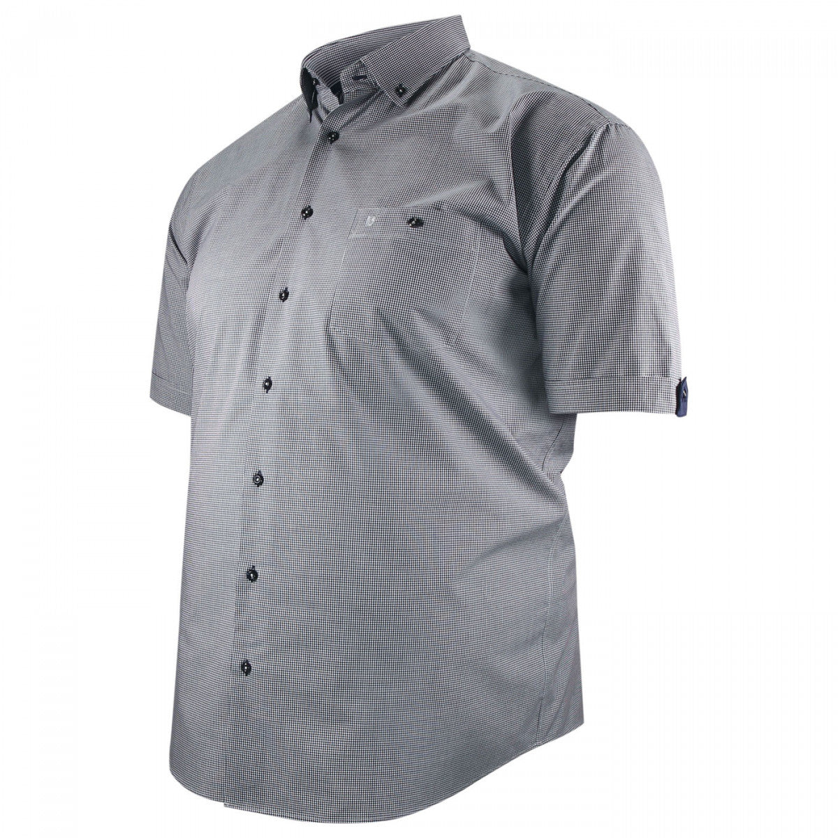 Chemisette forte taille à motifs vichy piastre-aa4dbmc1 bleu marine