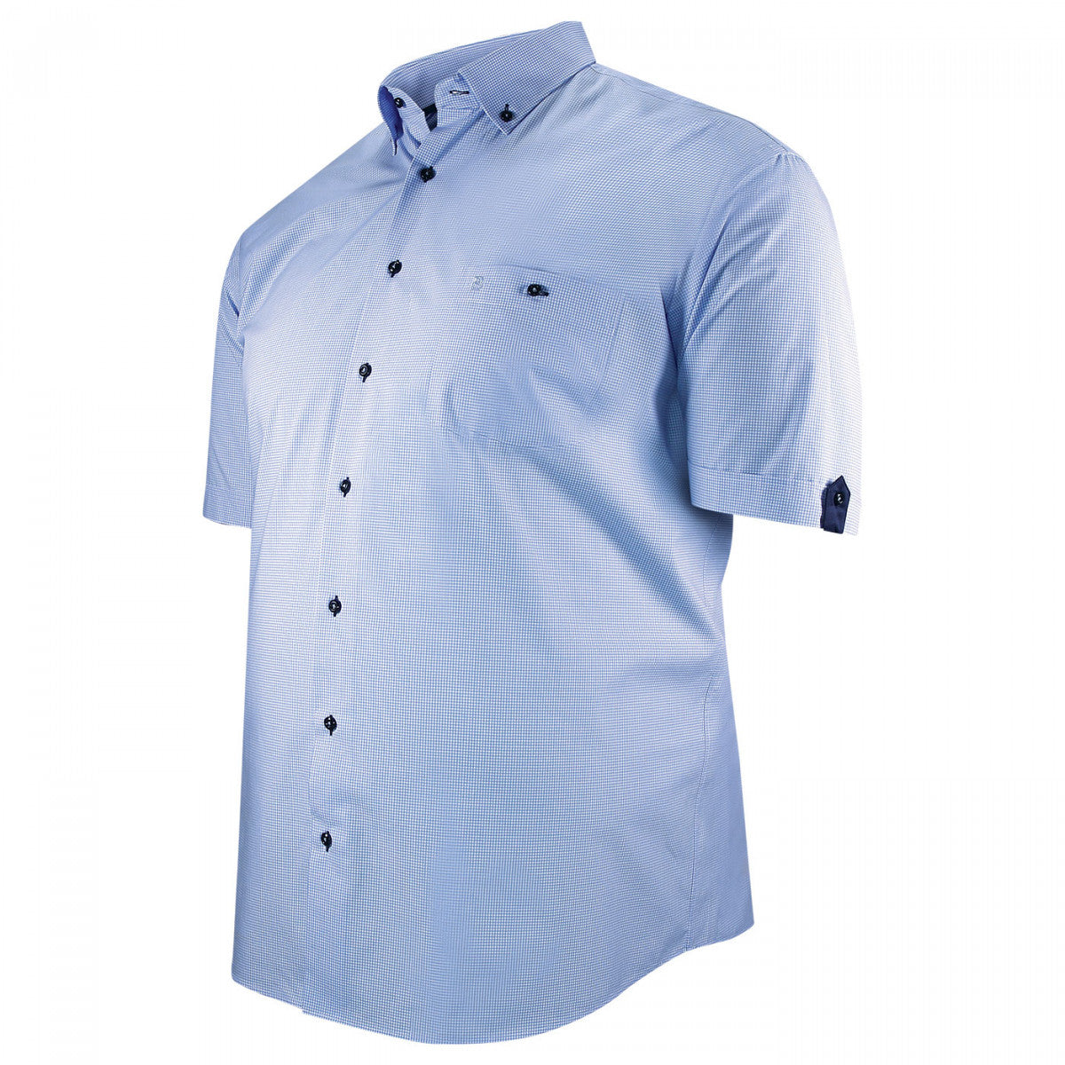 Chemisette forte taille à motifs vichy piastre-aa4dbmc2 bleu