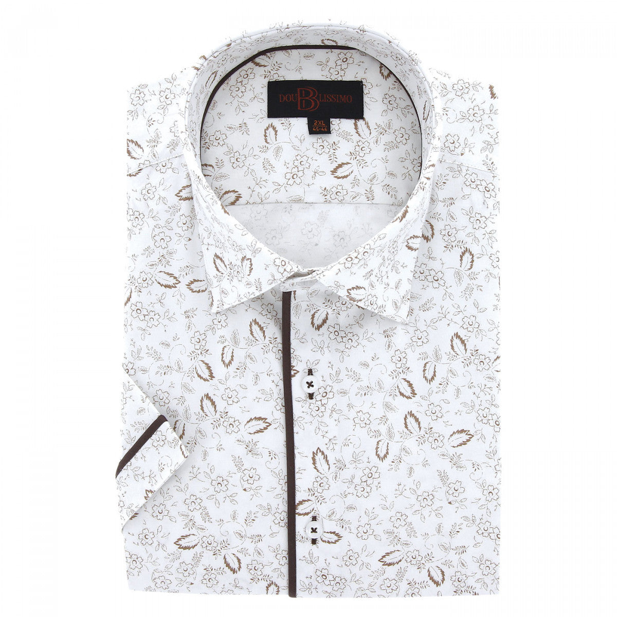 Chemisette forte taille à tissu imprimé GIVELI AE4DBMC1 blanc