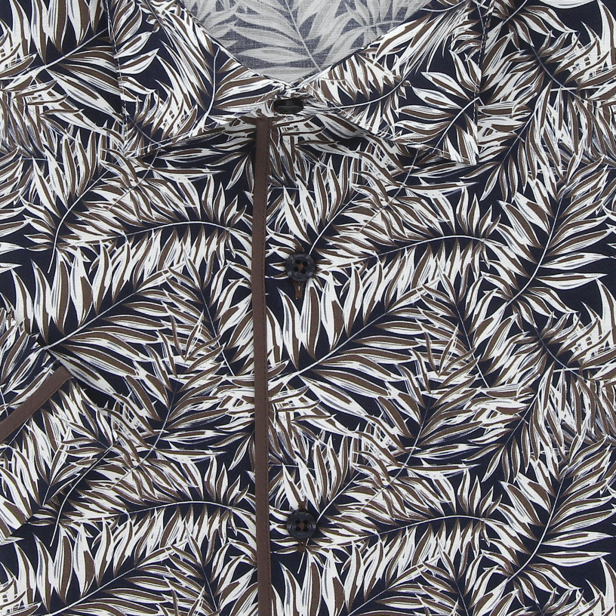 Chemisette forte taille à tissu imprimé LUTTO AE2DBMC1 bleu