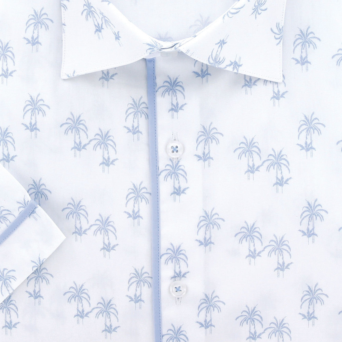 Chemisette forte taille à tissu imprimé PALMA AE1DBMC1 blanc