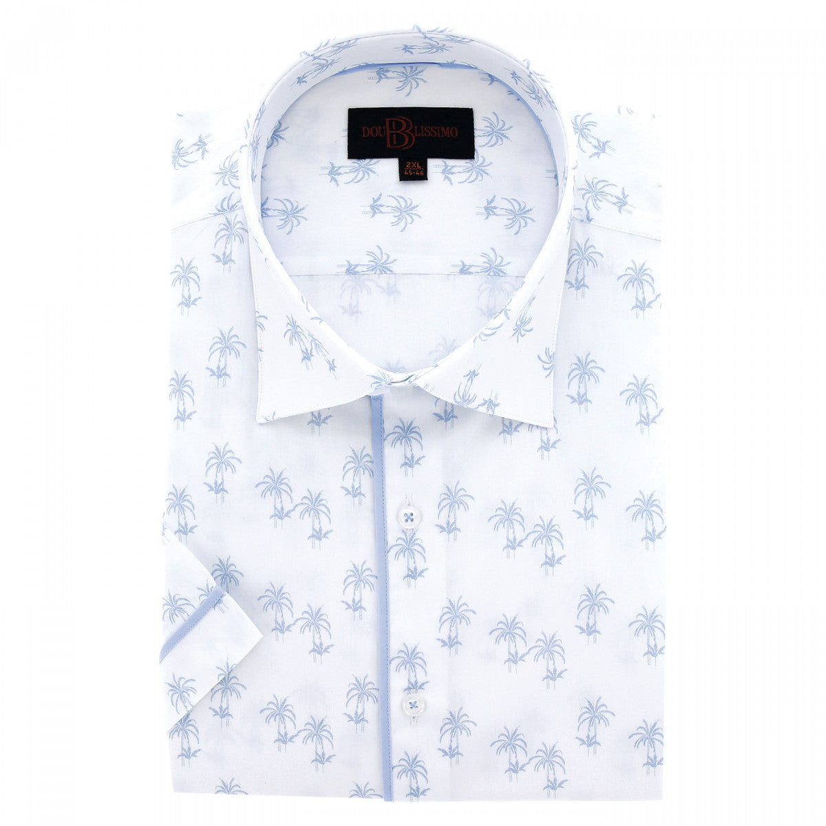 Chemisette forte taille à tissu imprimé PALMA AE1DBMC1 blanc