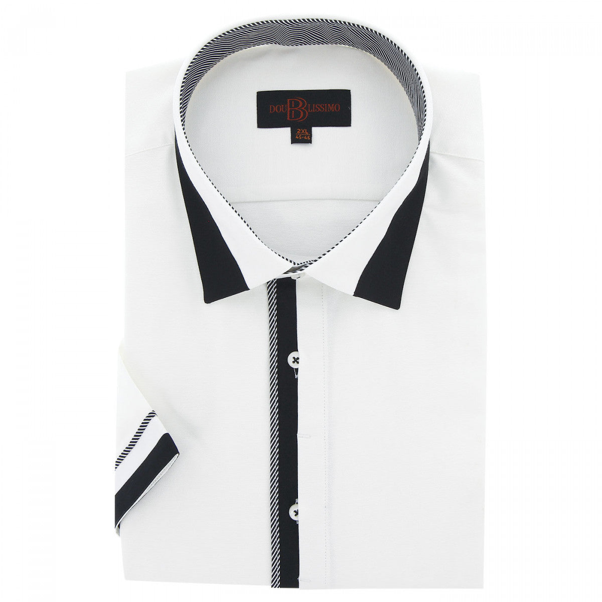 Chemisette forte taille AD5DBMC2 blanc noir
