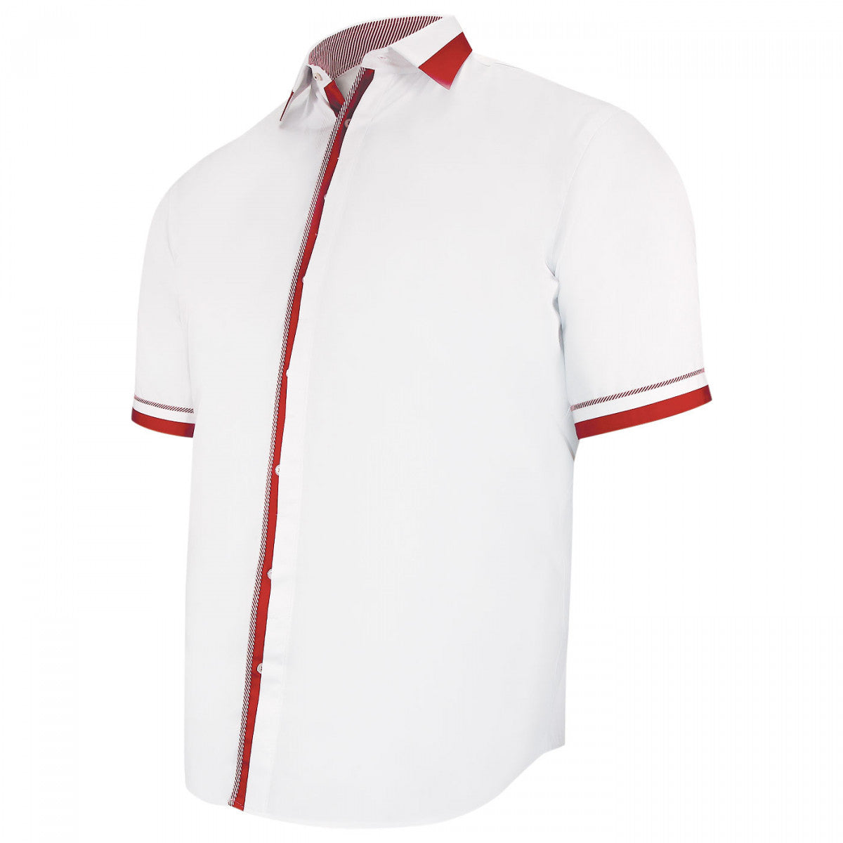 Chemisette forte taille AD5DBMC3 blanc rouge