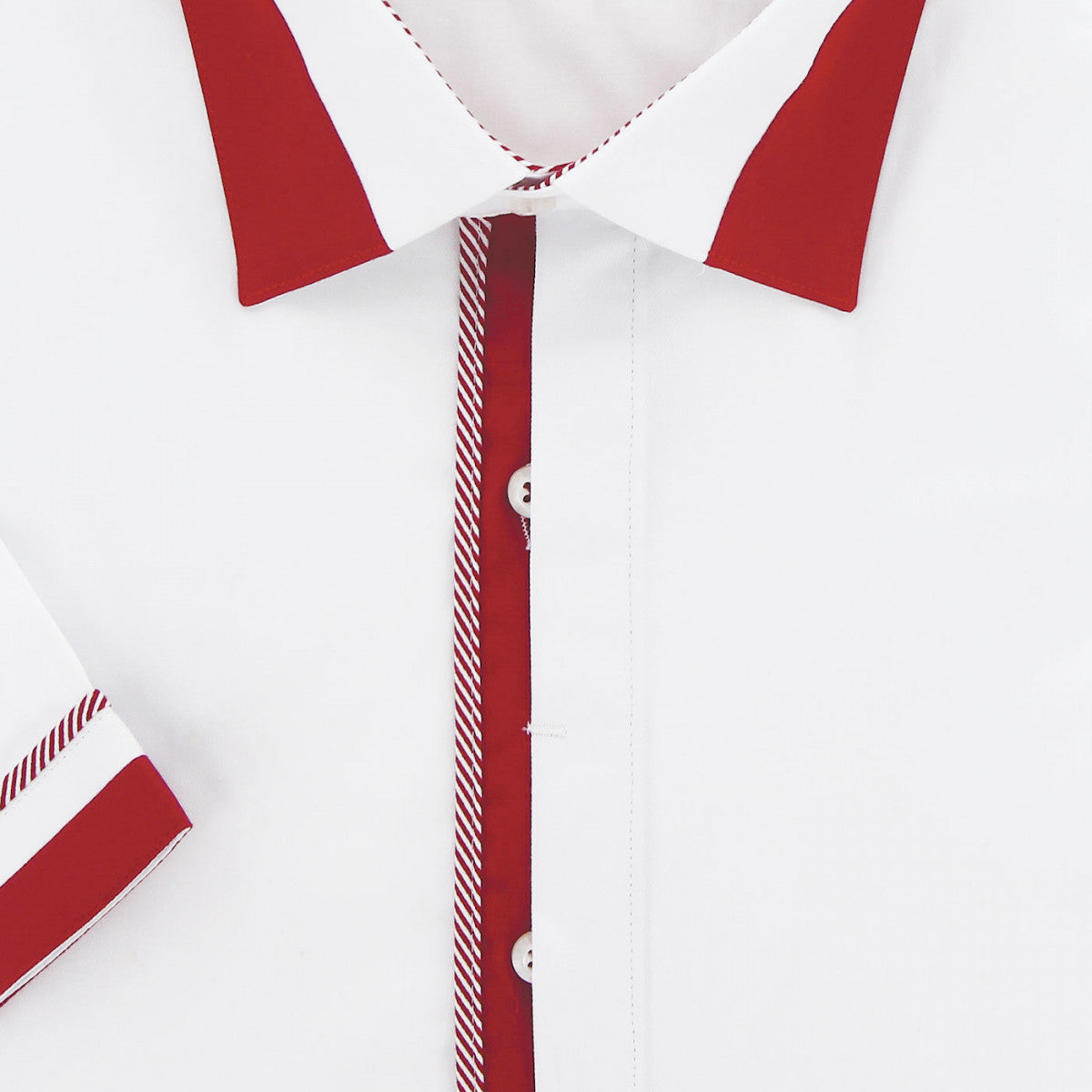 Chemisette forte taille AD5DBMC3 blanc rouge
